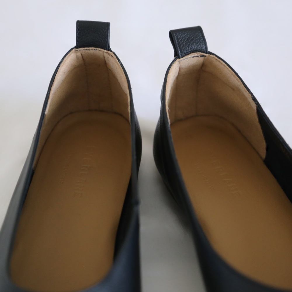 Everlane The Day Glove Flats in Black Leather Size 10.5 - Picture 7 of 8